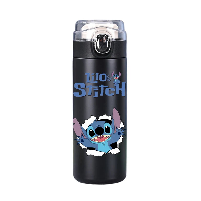 Garrafa térmica Disney Stitch, 400ml, aço inoxidável, caneca térmica