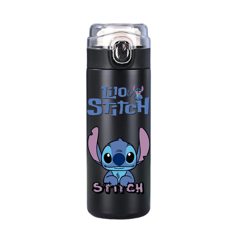 Garrafa térmica Disney Stitch, 400ml, aço inoxidável, caneca térmica