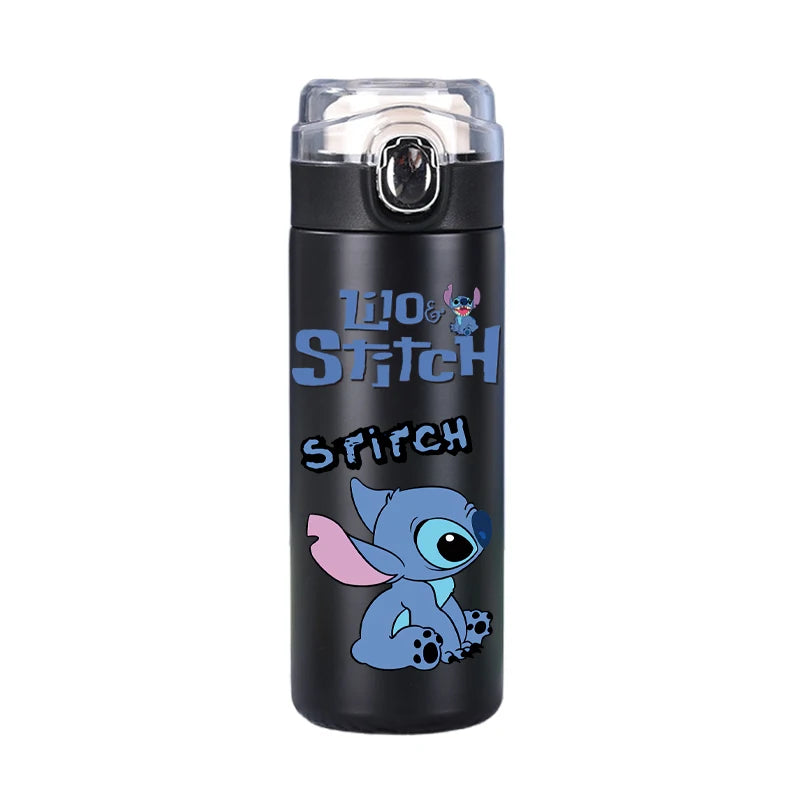 Garrafa térmica Disney Stitch, 400ml, aço inoxidável, caneca térmica