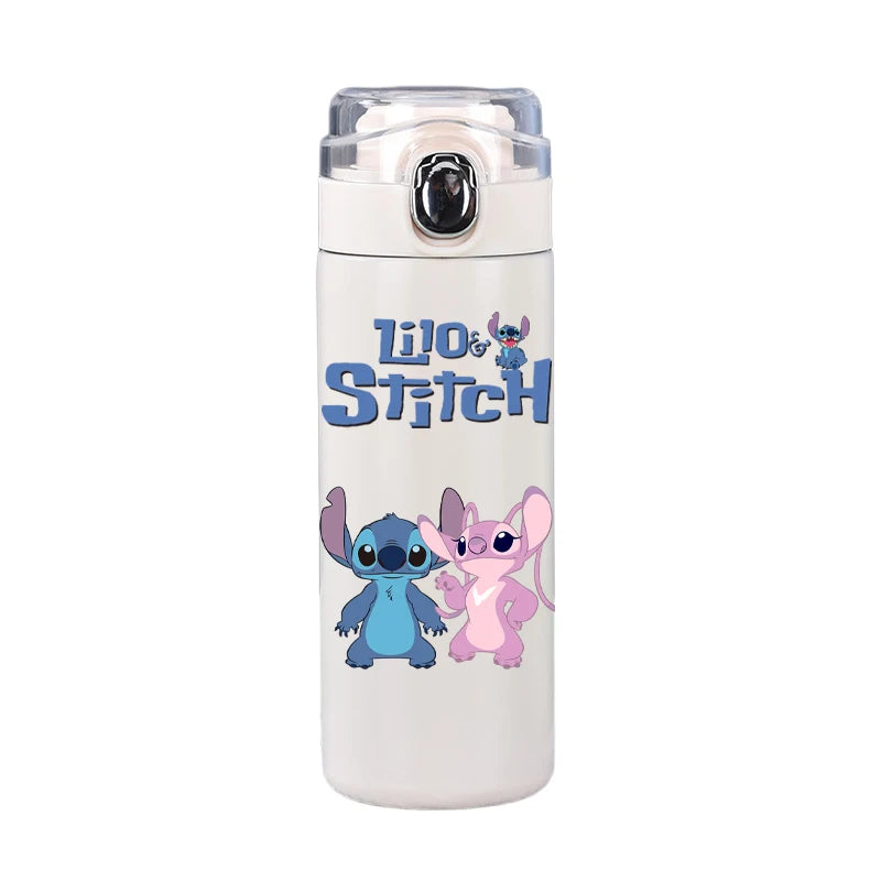 Garrafa térmica Disney Stitch, 400ml, aço inoxidável, caneca térmica