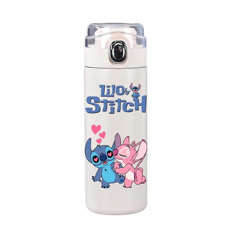 Garrafa térmica Disney Stitch, 400ml, aço inoxidável, caneca térmica