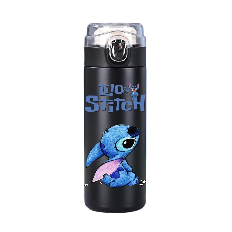 Garrafa térmica Disney Stitch, 400ml, aço inoxidável, caneca térmica