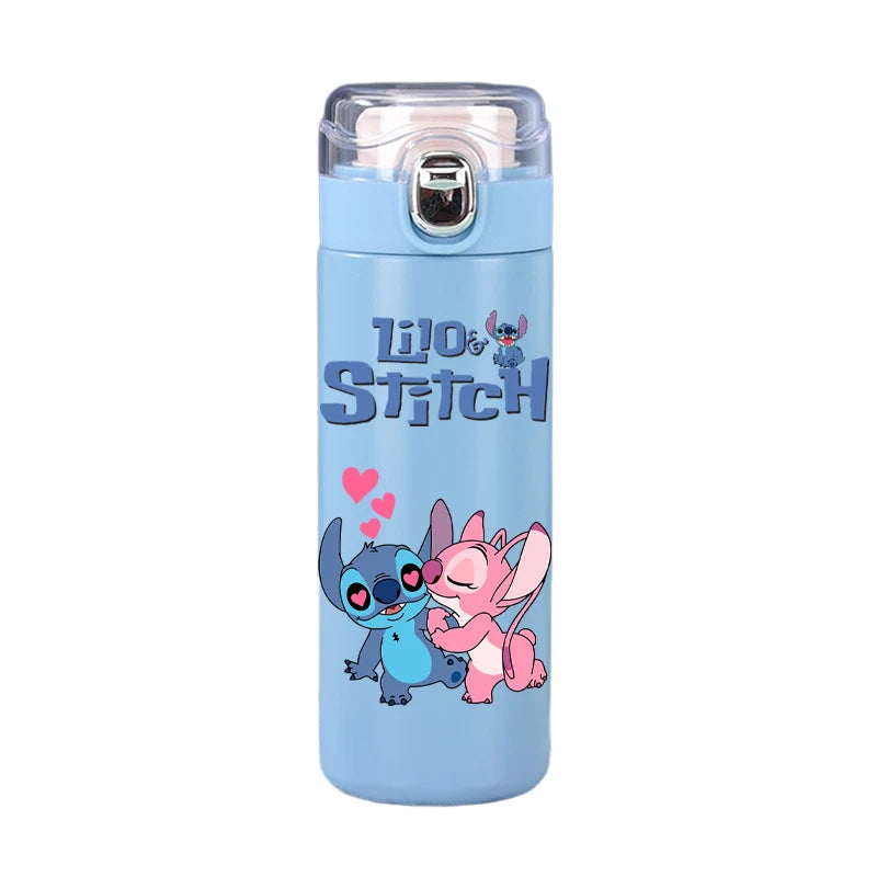 Garrafa térmica Disney Stitch, 400ml, aço inoxidável, caneca térmica