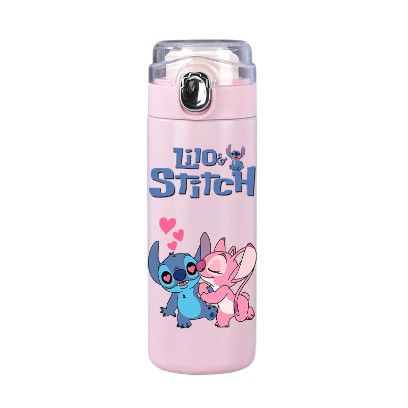 Garrafa térmica Disney Stitch, 400ml, aço inoxidável, caneca térmica