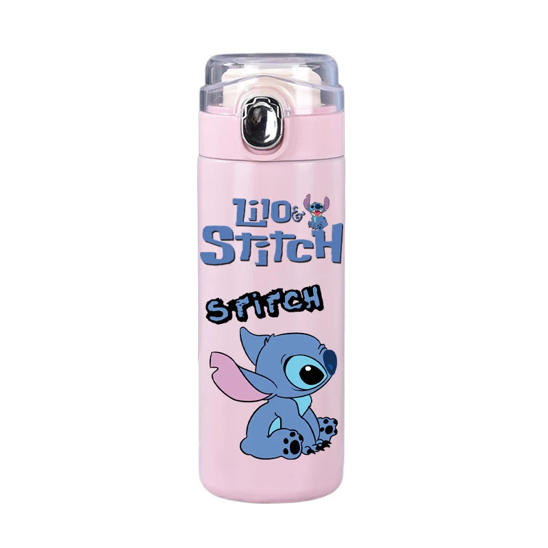 Garrafa térmica Disney Stitch, 400ml, aço inoxidável, caneca térmica